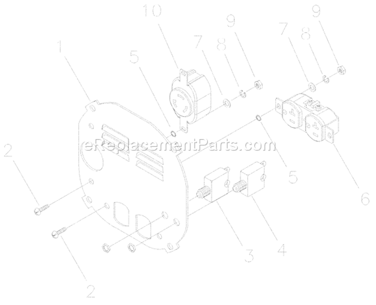 Page B Diagram and Parts List for 1653-2  Briggs and Stratton Generator